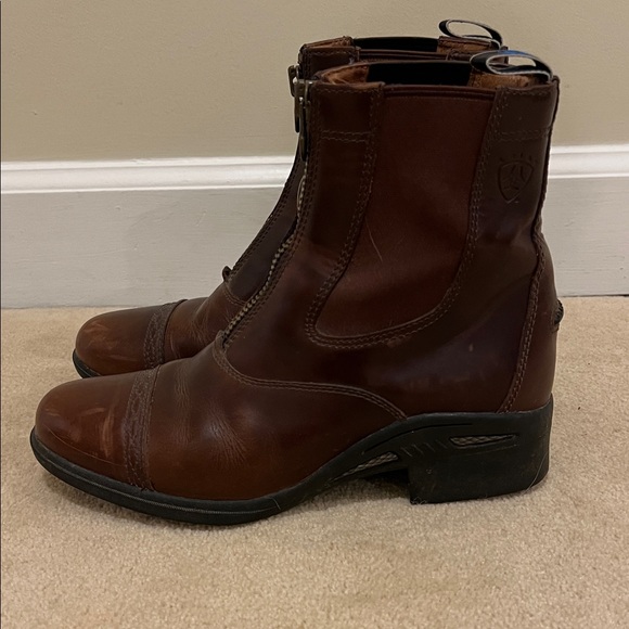 Ariat Devon Zip Paddock Boots in Wax Chocolate - Brown Leather - Picture 7 of 12